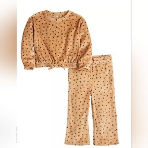 Velour Girls Matching Set